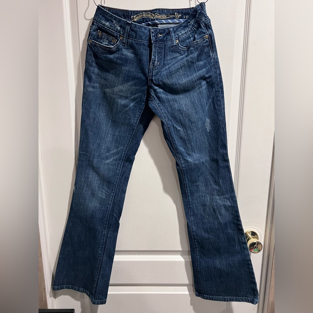 american eagle outfitters hipsters in size 2 reg in dark wash